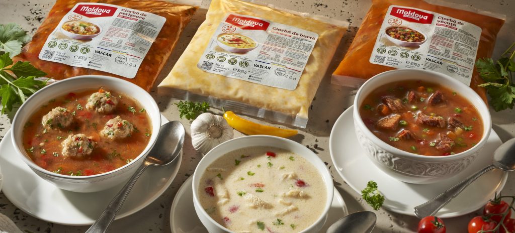 Vascar lansează gama de ciorbe la pungă Moldova în Bucate, destinată industriei HoReCa